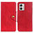 Custodia Portafoglio In Pelle Cover con Supporto D10Y per Motorola Moto G53 5G Rosso