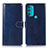 Custodia Portafoglio In Pelle Cover con Supporto D10Y per Motorola Moto G71 5G Blu