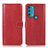 Custodia Portafoglio In Pelle Cover con Supporto D10Y per Motorola Moto G71 5G Rosso