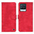 Custodia Portafoglio In Pelle Cover con Supporto D10Y per Realme 8 4G Rosso