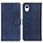 Custodia Portafoglio In Pelle Cover con Supporto D10Y per Samsung Galaxy A23 5G SC-56C Blu