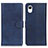 Custodia Portafoglio In Pelle Cover con Supporto D10Y per Samsung Galaxy A23s Blu
