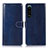 Custodia Portafoglio In Pelle Cover con Supporto D10Y per Sony Xperia 5 III Blu