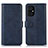 Custodia Portafoglio In Pelle Cover con Supporto D10Y per Xiaomi Poco M5 4G Blu