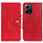 Custodia Portafoglio In Pelle Cover con Supporto D10Y per Xiaomi Redmi Note 12 4G Rosso