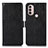 Custodia Portafoglio In Pelle Cover con Supporto D11Y per Motorola Moto E20 Nero