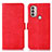 Custodia Portafoglio In Pelle Cover con Supporto D11Y per Motorola Moto E20 Rosso