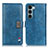 Custodia Portafoglio In Pelle Cover con Supporto D11Y per Motorola Moto Edge S30 5G Blu