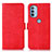 Custodia Portafoglio In Pelle Cover con Supporto D11Y per Motorola Moto G31 Rosso