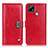 Custodia Portafoglio In Pelle Cover con Supporto D11Y per Realme C21 Rosso