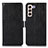 Custodia Portafoglio In Pelle Cover con Supporto D11Y per Samsung Galaxy S24 5G Nero