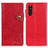 Custodia Portafoglio In Pelle Cover con Supporto D11Y per Sony Xperia 10 III SOG04 Rosso