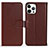 Custodia Portafoglio In Pelle Cover con Supporto DL1 per Apple iPhone 13 Pro Max Marrone