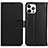 Custodia Portafoglio In Pelle Cover con Supporto DL1 per Apple iPhone 13 Pro Nero