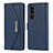 Custodia Portafoglio In Pelle Cover con Supporto DT1 per Sony Xperia 5 III SO-53B Blu