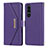 Custodia Portafoglio In Pelle Cover con Supporto DT1 per Sony Xperia 5 III Viola