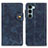 Custodia Portafoglio In Pelle Cover con Supporto DY01 per Motorola Moto Edge S30 5G Blu