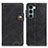 Custodia Portafoglio In Pelle Cover con Supporto DY01 per Motorola Moto Edge S30 5G Nero