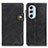 Custodia Portafoglio In Pelle Cover con Supporto DY01 per Motorola Moto Edge X30 5G Nero