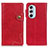 Custodia Portafoglio In Pelle Cover con Supporto DY01 per Motorola Moto Edge X30 5G Rosso