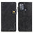 Custodia Portafoglio In Pelle Cover con Supporto DY01 per Motorola Moto G50 Nero