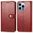 Custodia Portafoglio In Pelle Cover con Supporto F01 per Apple iPhone 14 Pro Rosso