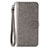 Custodia Portafoglio In Pelle Cover con Supporto G01 per Xiaomi Redmi 10X 4G Grigio