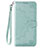 Custodia Portafoglio In Pelle Cover con Supporto G01 per Xiaomi Redmi 10X 4G Verde