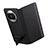 Custodia Portafoglio In Pelle Cover con Supporto GS3 per Huawei Mate X5 Nero