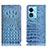 Custodia Portafoglio In Pelle Cover con Supporto H01P per Oppo A18 Cielo Blu