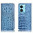Custodia Portafoglio In Pelle Cover con Supporto H01P per Oppo A1x 5G Cielo Blu