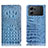 Custodia Portafoglio In Pelle Cover con Supporto H01P per Oppo K10 5G Cielo Blu