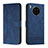 Custodia Portafoglio In Pelle Cover con Supporto H01X per Huawei Honor 50 Lite Blu