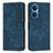 Custodia Portafoglio In Pelle Cover con Supporto H01X per Huawei Honor X7 Blu