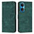 Custodia Portafoglio In Pelle Cover con Supporto H01X per Huawei Honor X7 Verde