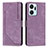 Custodia Portafoglio In Pelle Cover con Supporto H01X per Huawei Honor X7a Viola