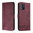 Custodia Portafoglio In Pelle Cover con Supporto H01X per Motorola Moto E13 Rosso