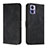 Custodia Portafoglio In Pelle Cover con Supporto H01X per Motorola Moto Edge 30 Lite 5G Nero