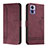 Custodia Portafoglio In Pelle Cover con Supporto H01X per Motorola Moto Edge 30 Lite 5G Rosso