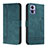 Custodia Portafoglio In Pelle Cover con Supporto H01X per Motorola Moto Edge 30 Lite 5G Verde