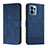 Custodia Portafoglio In Pelle Cover con Supporto H01X per Motorola Moto Edge 40 Pro 5G Blu