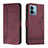 Custodia Portafoglio In Pelle Cover con Supporto H01X per Motorola Moto G Stylus (2023) 4G Rosso