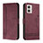 Custodia Portafoglio In Pelle Cover con Supporto H01X per Motorola Moto G53y 5G Rosso