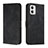 Custodia Portafoglio In Pelle Cover con Supporto H01X per Motorola Moto G73 5G Nero