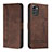 Custodia Portafoglio In Pelle Cover con Supporto H01X per Nokia G60 5G Marrone