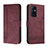 Custodia Portafoglio In Pelle Cover con Supporto H01X per OnePlus 9 5G Rosso