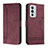 Custodia Portafoglio In Pelle Cover con Supporto H01X per OnePlus 9RT 5G Rosso