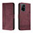 Custodia Portafoglio In Pelle Cover con Supporto H01X per Oppo A94 5G Rosso