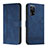 Custodia Portafoglio In Pelle Cover con Supporto H01X per Oppo Find X5 Pro 5G Blu