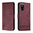 Custodia Portafoglio In Pelle Cover con Supporto H01X per Oppo Find X5 Pro 5G Rosso